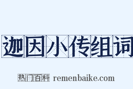 迦因小传组词是什么意思的图片
